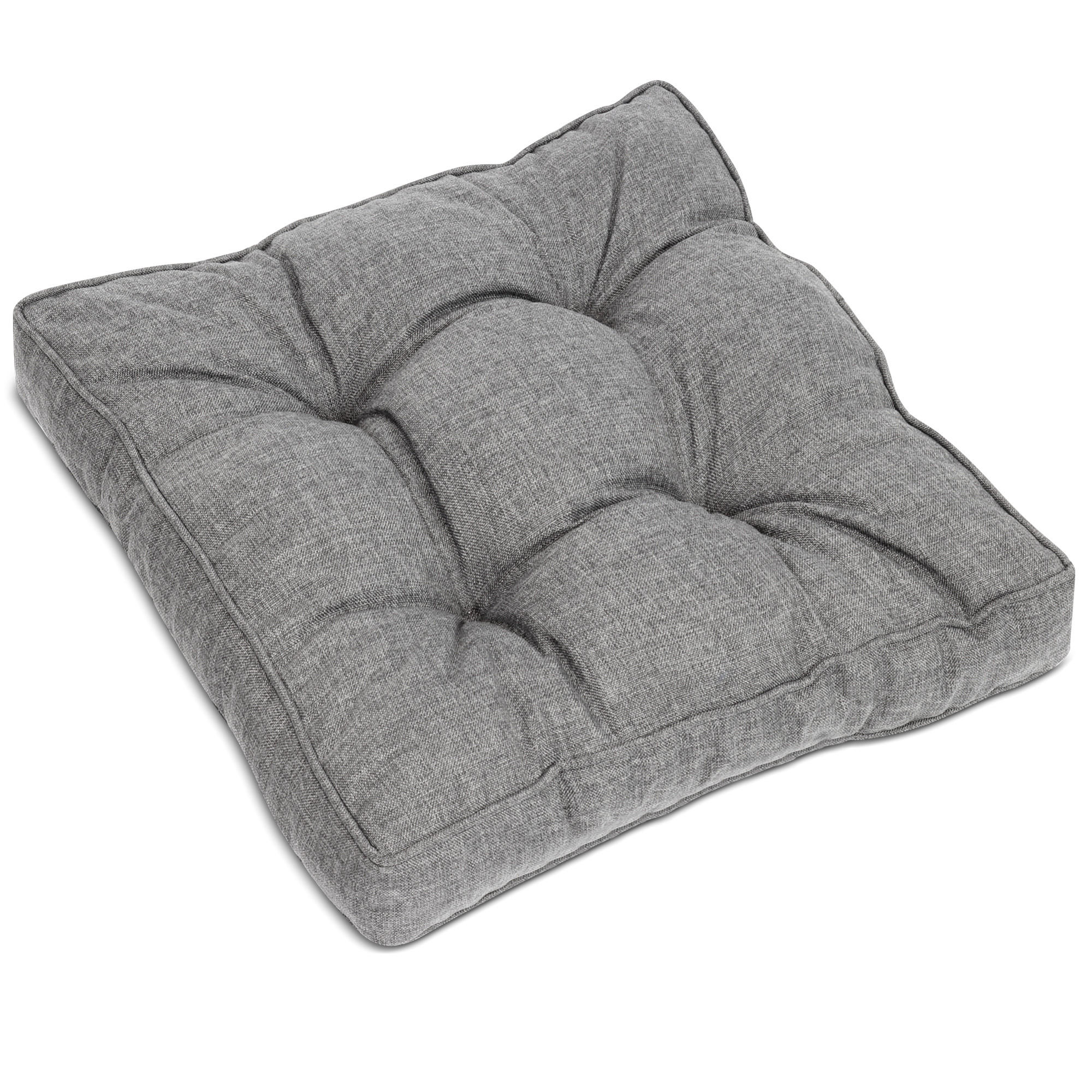 Beautissu Loungekissen Hellgrau 60x10x60 cm