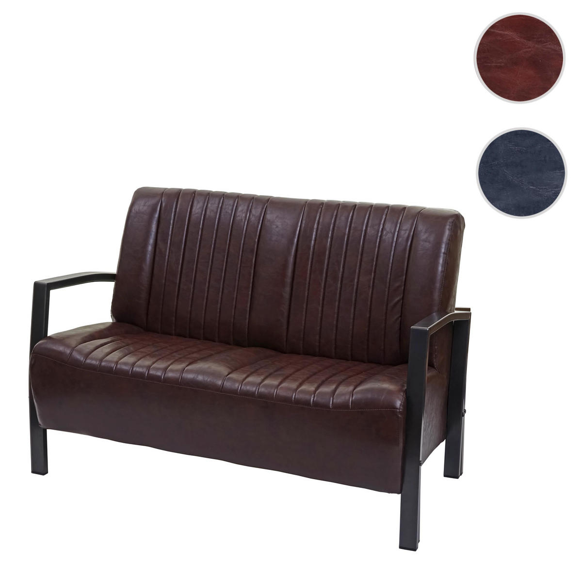 2-SITZER SOFA Braun - Braun, Textil (127/86/70cm) - MCW