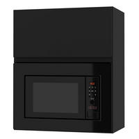 MIKROWELLENUMBAUSCHRANK Avellino W2MK/60 schwarz Acryl matt / Schwarz 60 / 32,5 / 72cm - Schwarz, Holz/Holzwerkstoff (60/72/32.5cm) - Feldmann-Wohnen