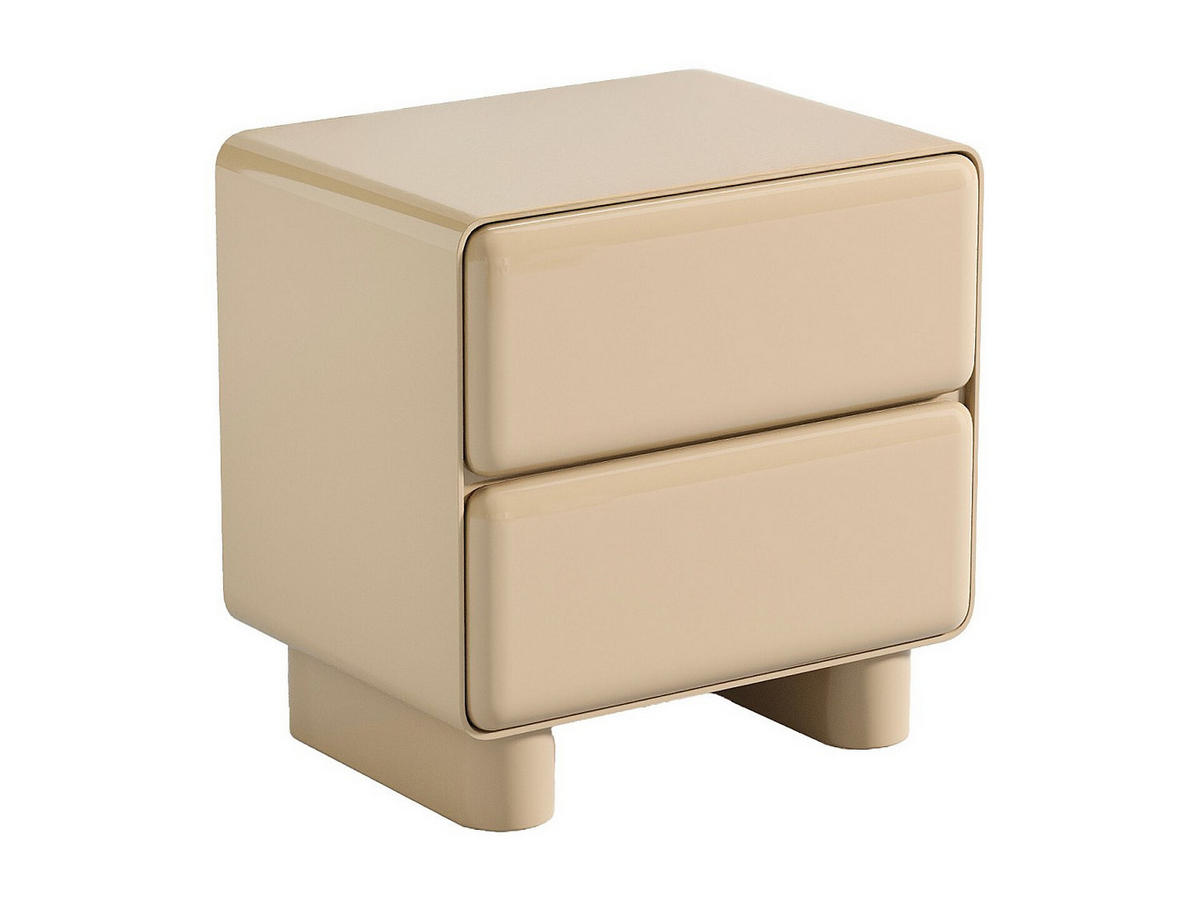 NACHTTISCH - 56.5 cm x 42.5 cm - Holz, Platte - Beige - AUNELA - Beige, Holz (56.5/56.5/42.5cm) - Vente-Unique