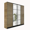 KLEIDERSCHRANK EDEN 4-Türen v3 - 206,4x205x39 cm - Craft Eiche - Honigeiche, Holzwerkstoff (206.4/205/39cm) - Kier Furniture