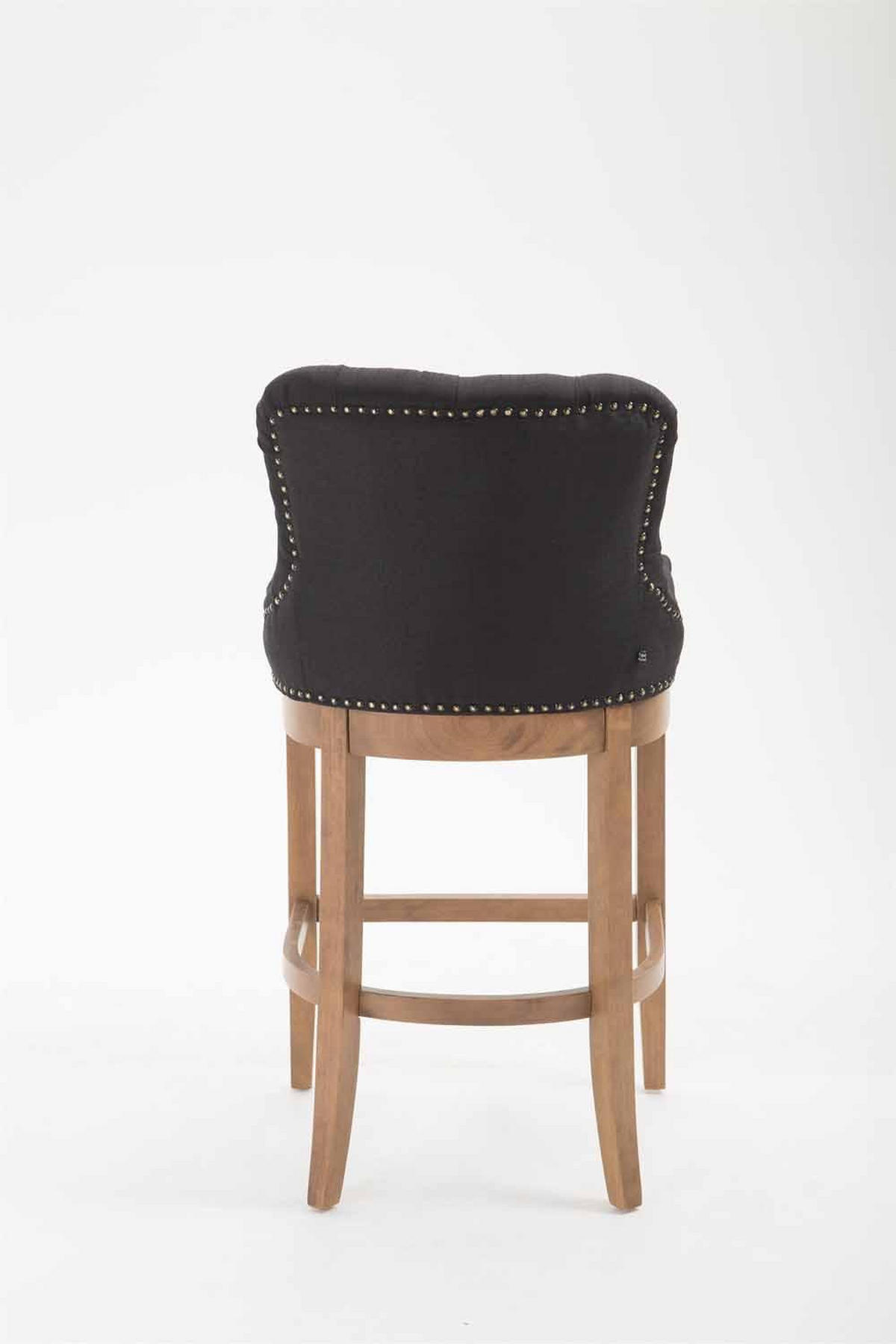 BARHOCKER 2er Set Stoff schwarz - Schwarz/Naturfarben, Holz/Textil (55/109/57cm) - CLP