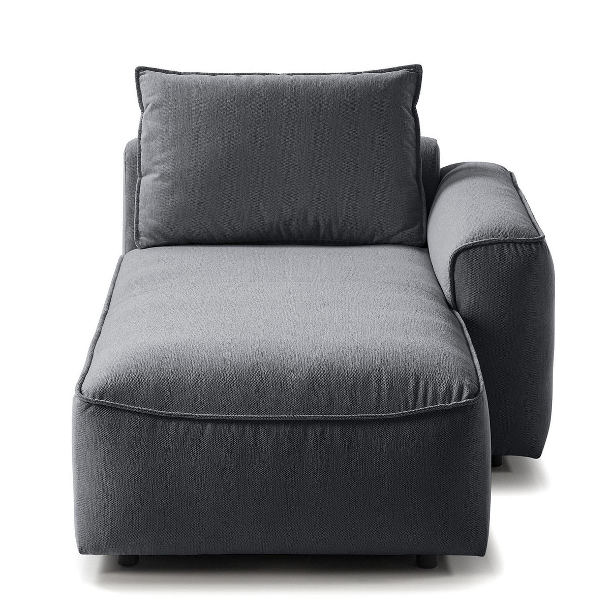 MODULLONGCHAIR - Grau, Holz/Textil (170/82/105cm) - home24