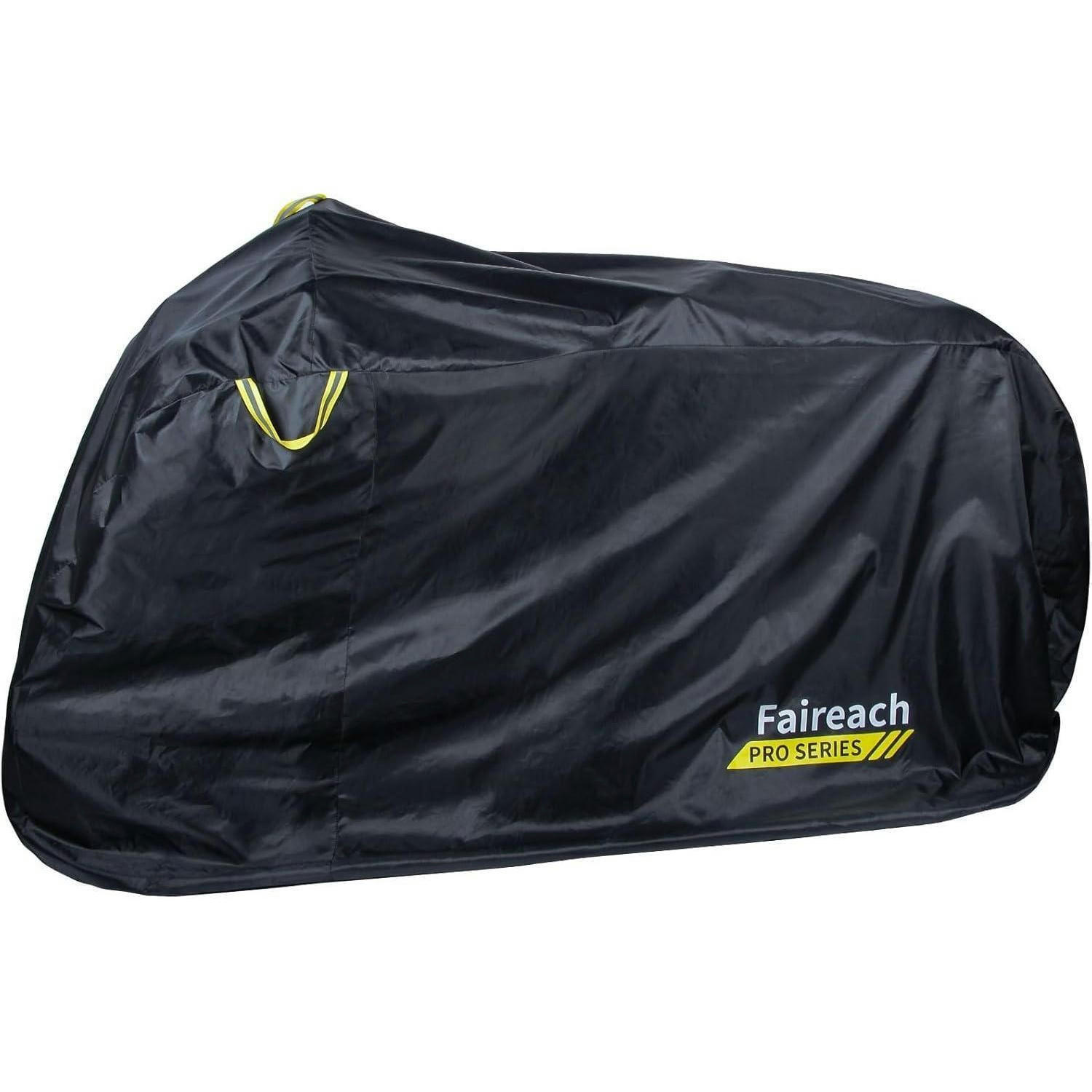 FAHRRADABDECKUNG 420D Oxford Tiefschwarz Wasserdicht für 1 Fahrrad - Schwarz, Textil (17/6/23cm)