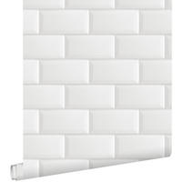 TAPETE Fliesenmuster 53 cm x 10.05 m - Weiß, Papier (53/1000cm) - ESTAhome