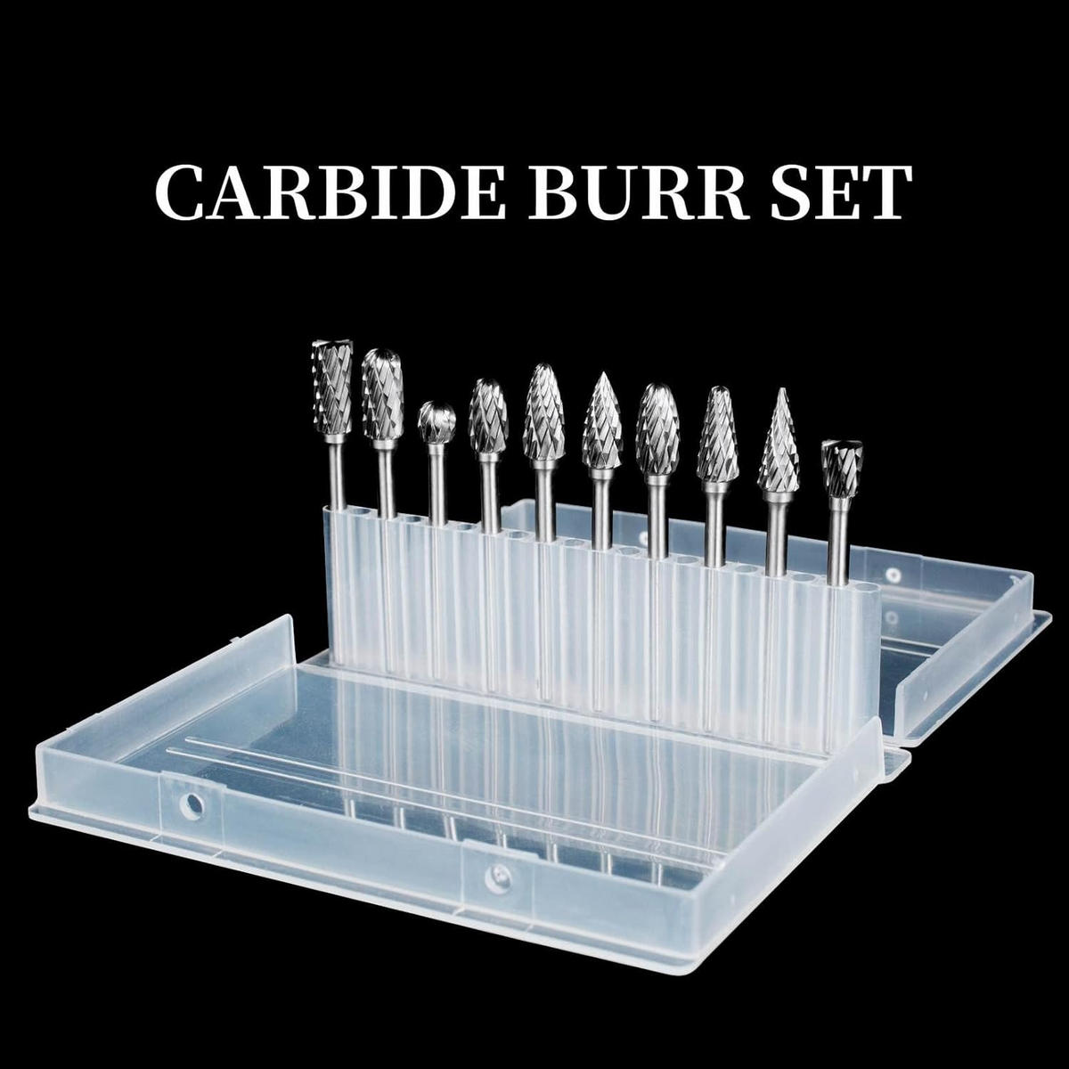 FEILENSET – 10-teiliges Set für Rotationswerkzeuge – Silber - Silberfarben, Metall (10/6.5/1.2cm) - DCA