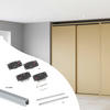 SCHIEBETÜEREN und Schrank mit sanftem Schließen mit eingelassenen Schienen 2,35 m, 2er-set - Dunkelgrau, Metall (8.5/5/240cm) - EMUCA