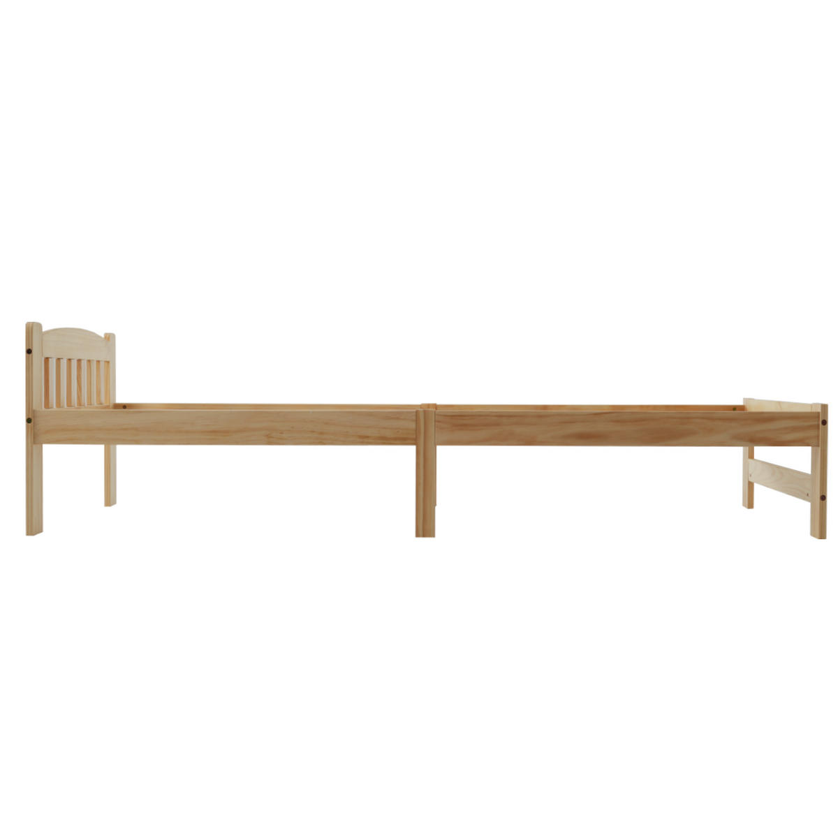 BETT 90x200 cm Holz Natur - Naturfarben, Holz (90/200cm) - LEBENLANG