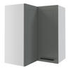 ECKHÄNGESCHRANK Kvantum W12/60 Dust Grey Matt / Weiß Matt 60 / 60 / 72cm - Weiß/Grau, Holz/Holzwerkstoff (60/72/60cm) - Feldmann-Wohnen