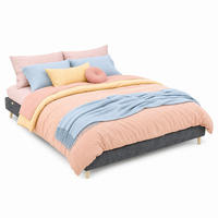 BETT 160x200 cm Stoff Grau - Grau, Metall (160/200cm) - Meubliv