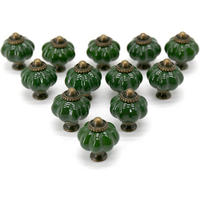 SCHRANKKNOPF Keramik Türkis 12er-Set 33 mm - Grün, Keramik (3.3/3.8/3.3cm)