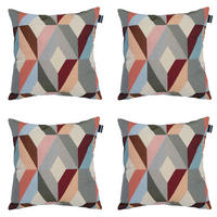 DEKORATIONSKISSEN Madison Home - Mehrfarbig - 45/45/10 cm - 4er-Set - Rotbraun/Multicolor, Textil (45/45cm) - Madison