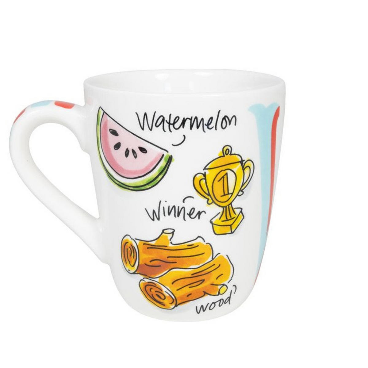 BECHER Love Letter W in Bunt - 350 ml - Multicolor, Keramik (0.35L) - Blond Amsterdam