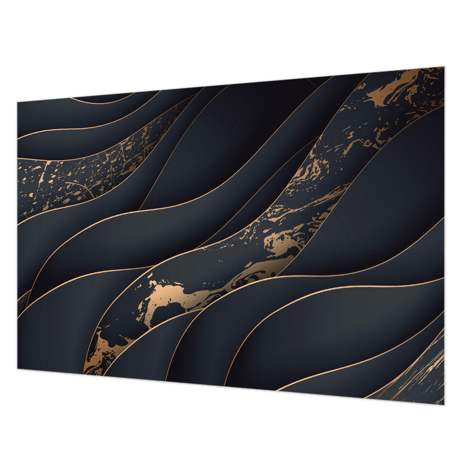 FOTOTAPETE 104x70 cm - Elegante Wellen - Weiß, Textil (104/70cm) - Wallfluent