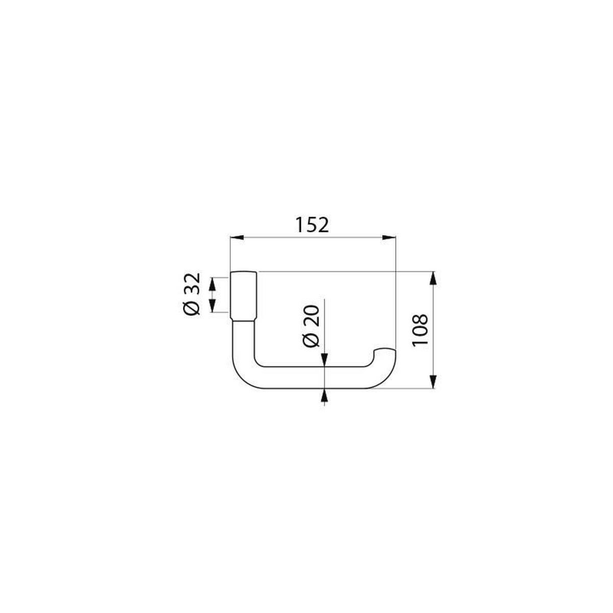 WC-PAPIERHALTER für Stützgriff Ø32–34 mm verchromt - Chromfarben, Metall (10.5/4.5/17cm) - Delabie