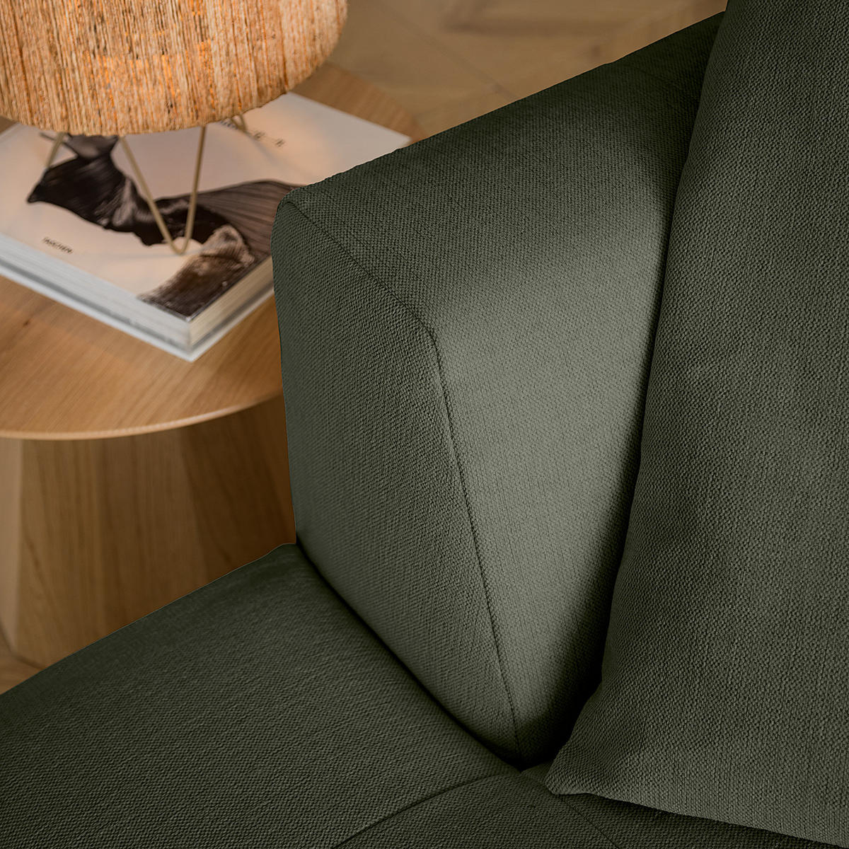 BIGSOFA - Schwarz/Grün, Holz/Kunststoff (270/72/93cm) - home24