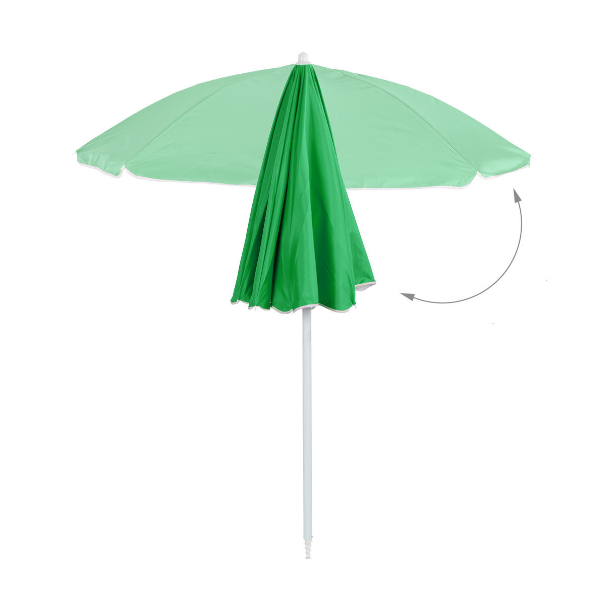 SONNENSCHIRM - Grün, Textil/Metall (160/160cm) - Relaxdays