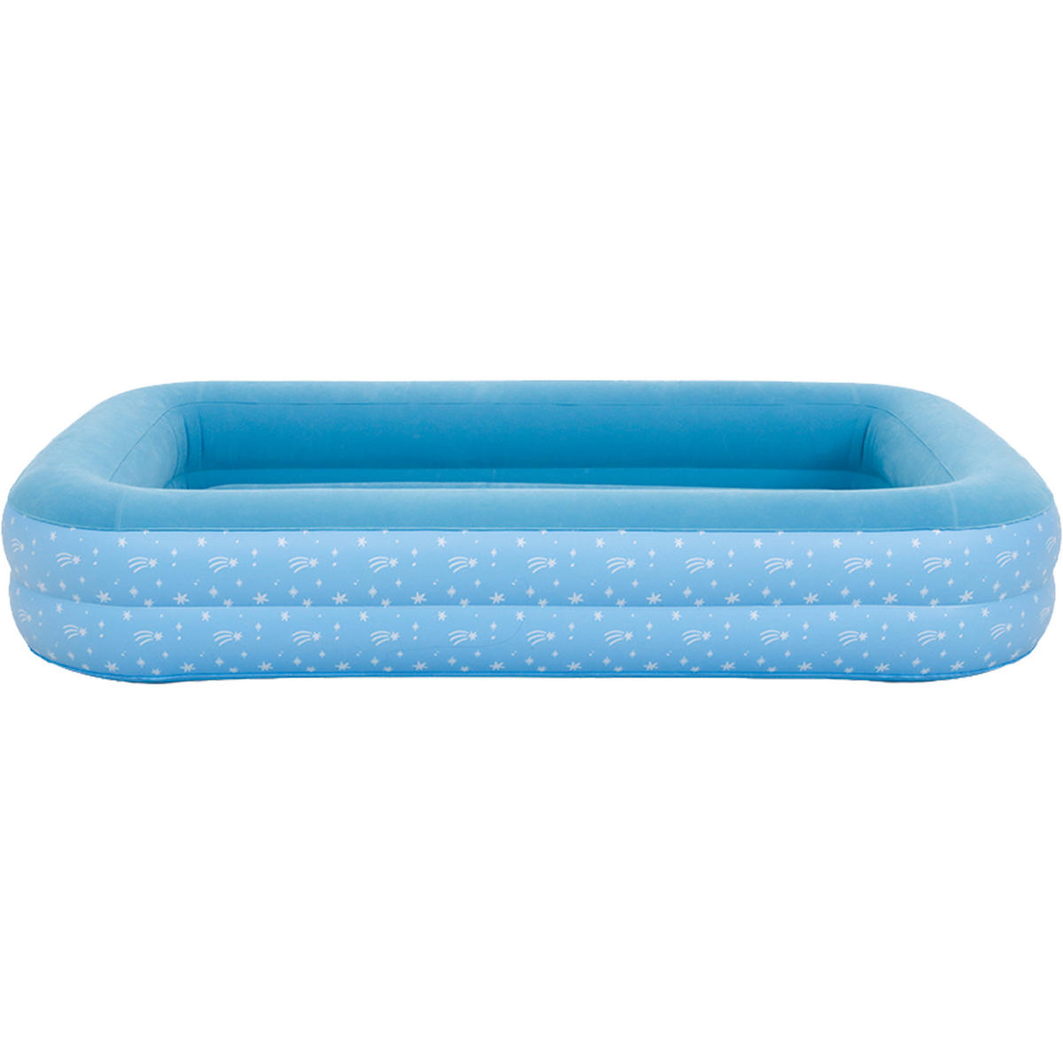 LUFTBETT Kinderluftmatratze mit Handpumpe 172 x 112 x 30 cm blau - Hellblau, Kunststoff (112/172cm) - Avenli