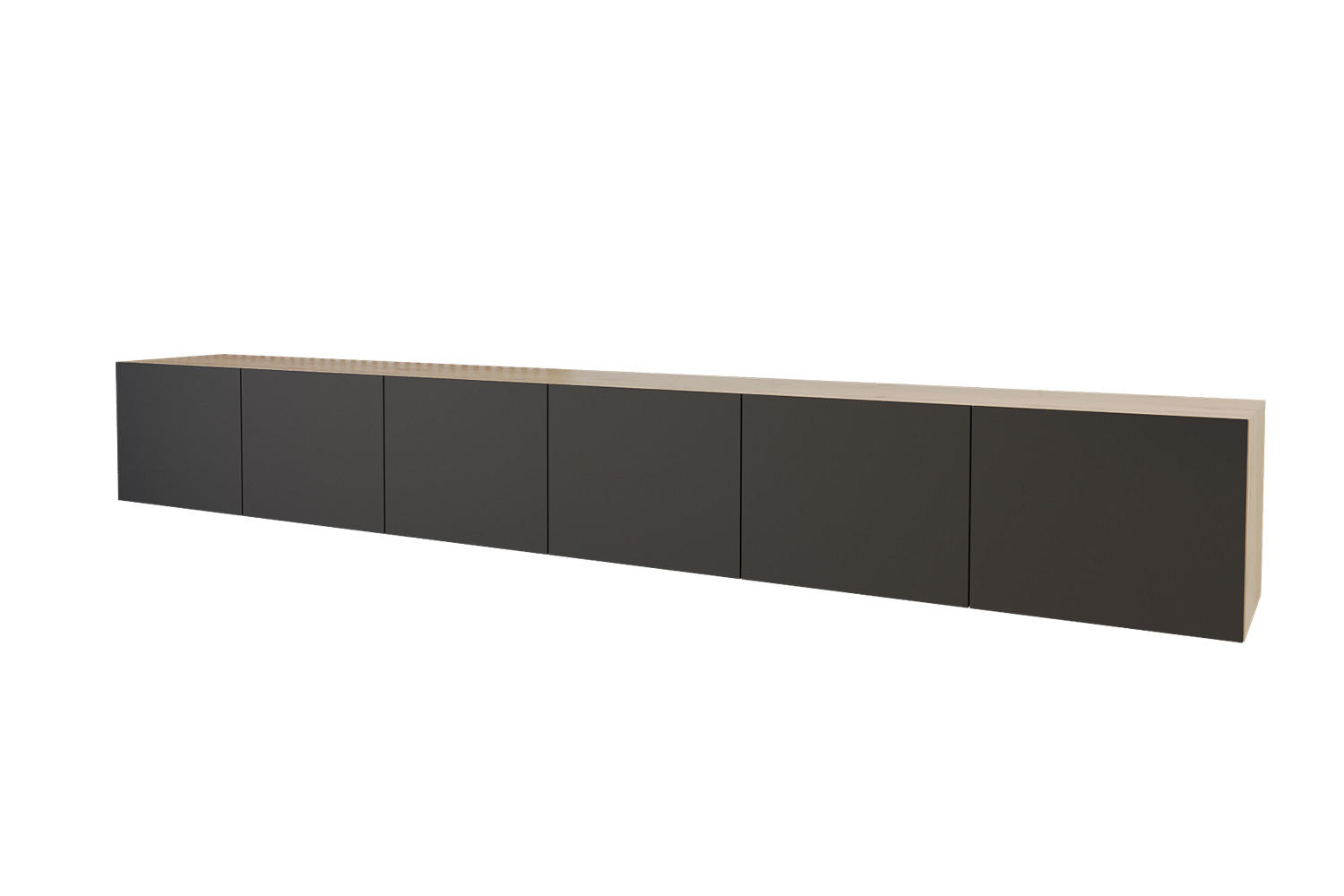 ALTDECOR NÍZKÁ komoda ELIO-W 3x100x40x40 cm – Artisan / černá