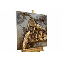 METALLBILD Gold 80/80 cm - Goldfarben/Braun, Metall (5.2/80cm) - KUNSTLOFT