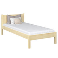 BETT N02 Klare Kiefer 90/190 - Braun, Naturmaterialien/Holz (90/190cm) - N-Wood