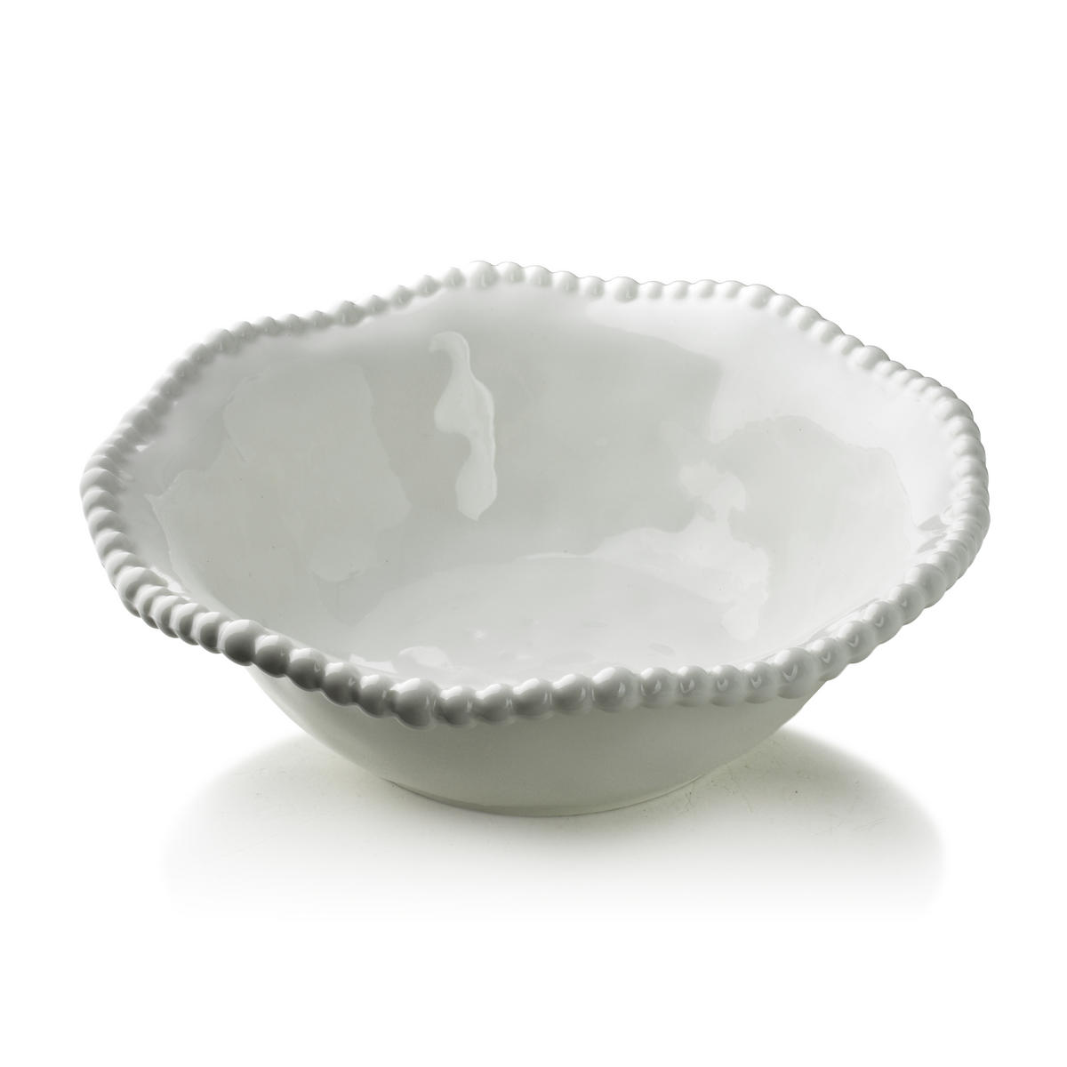 SCHALE Basic weiß 23/23/8 cm Porzellan - Weiß, Keramik (23/8/23cm) - Mondex