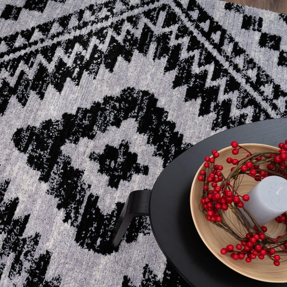KURZFLORTEPPICH 160/230 cm Epperson 945 - Schwarz, Textil (160/230cm) - Paco Home