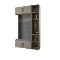 GARDEROBEN-SET 236,7/140/47 - Kaschmir/Schwarz, Holz/Metall (140/236.7/47cm) - Abiks Möbel