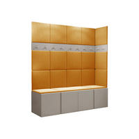 GARDEROBEN-SET Orion II - Kaschmir/Orange, Holzwerkstoff/Kunststoff (168/186/46cm) - MIRJAN24