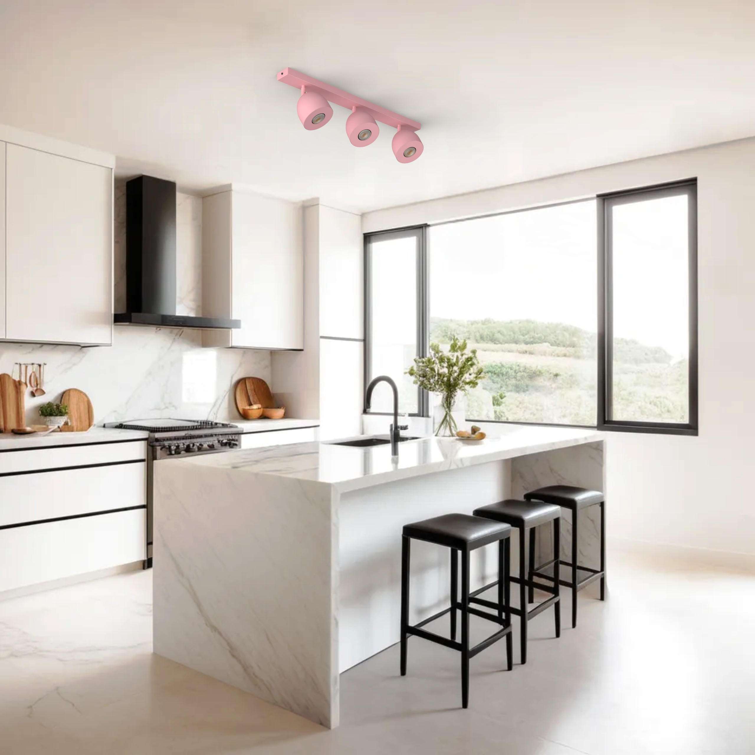 DECKENLEUCHTE - Pink, Metall (6.5/69/18cm) - Lumicom