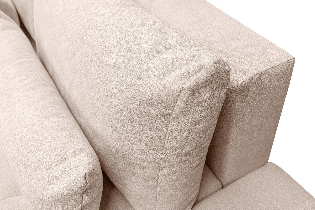 ECKSOFA Bloom mit Bettkasten und Schlaffunktion L-Form - Beige, Textil (267/185cm)