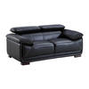 LEDERSOFA 2-Sitzer - Schwarz - MACELO - Schwarz, Leder (170/75/97cm) - Vente-Unique