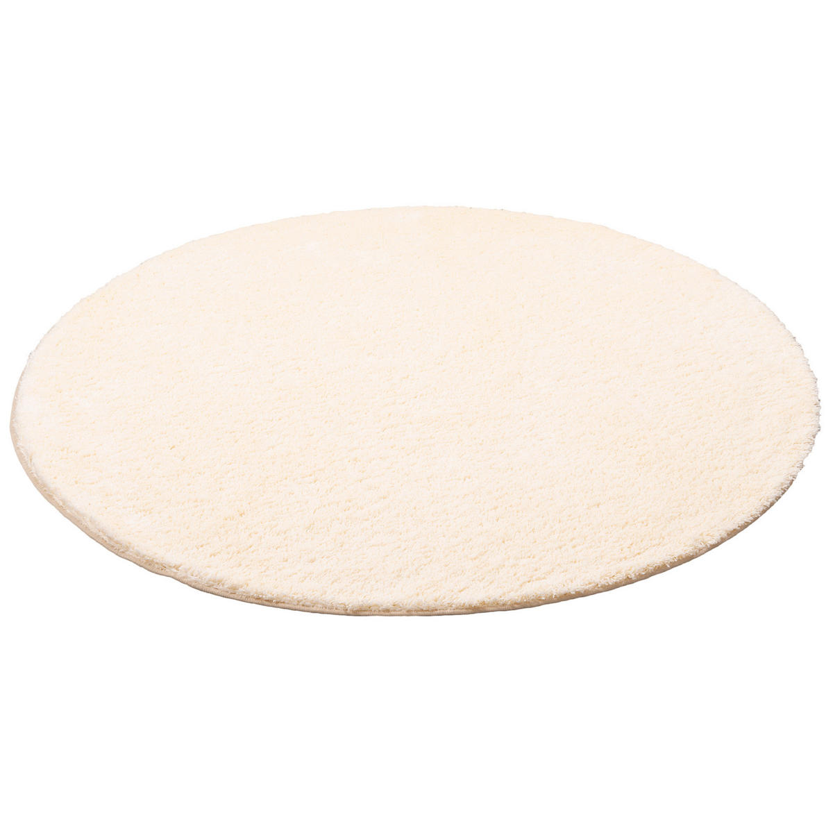 HOCHFLOR SHAGGY TEPPICH PALACE RUND - Creme, Textil (200/200cm) - Snapstyle