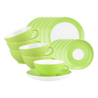 TEESERVICE Liberty Pure Colors Lime Green 18er Set - Grün, Keramik (1/1/1cm) - Seltmann Weiden