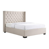 BETTRAHMEN - 2 Personen - stoff - beige Massimo - Beige, Textil (160/200cm) - Vente-Unique