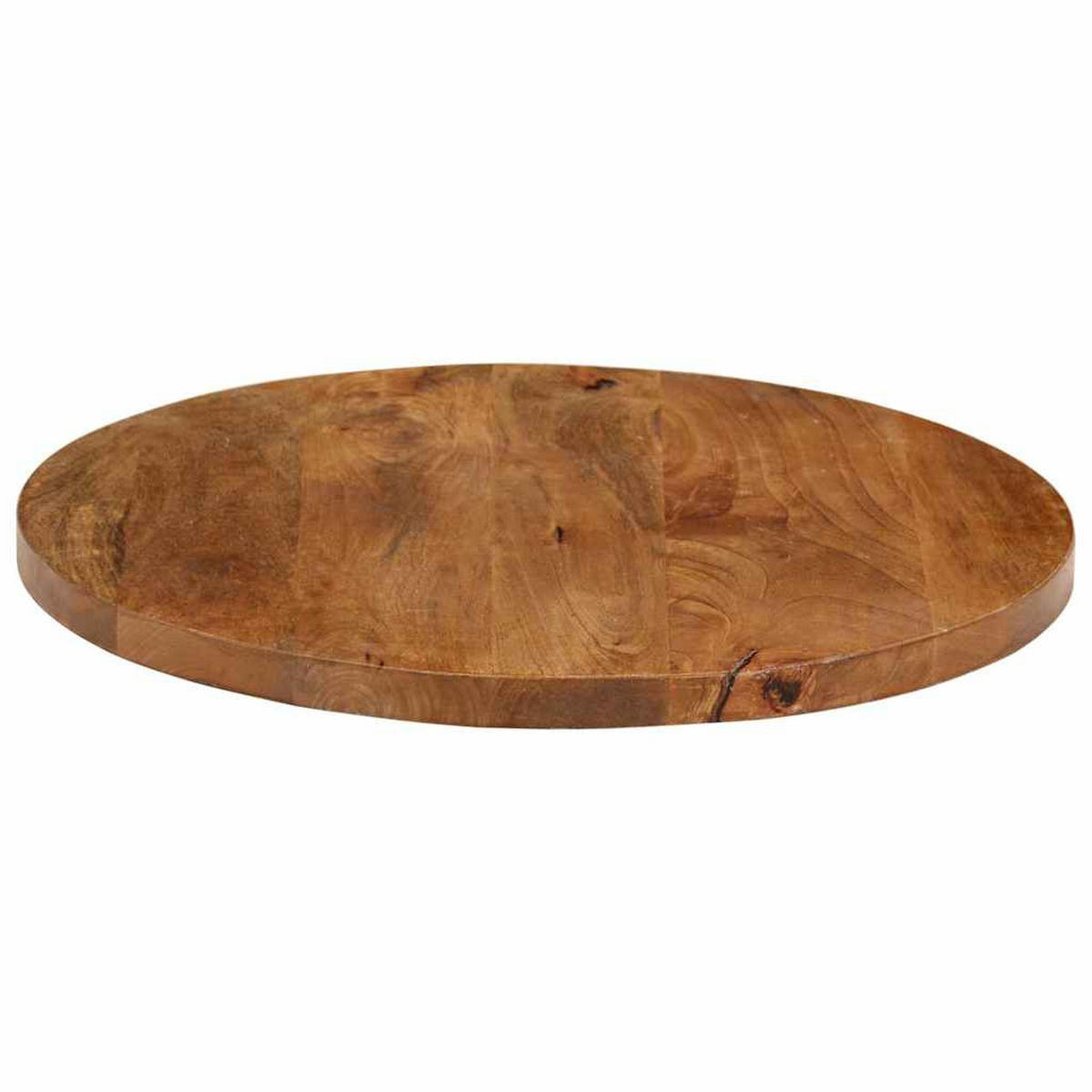 TISCHPLATTE Ø60/2,5 Cm Rund Massivholz Mango - Braun, Holz (60/60/2.5cm) - vidaXL