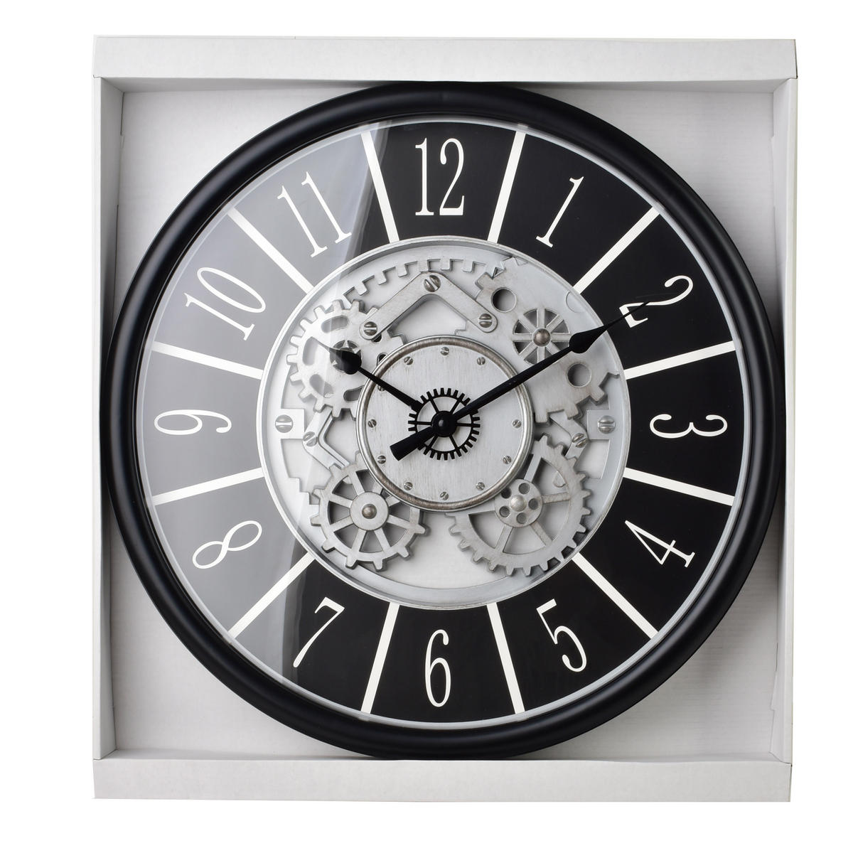 WANDUHR Ramsey Schwarz 50x50x6 cm Kunststoff - Schwarz, Kunststoff (6/50/50cm) - Mondex
