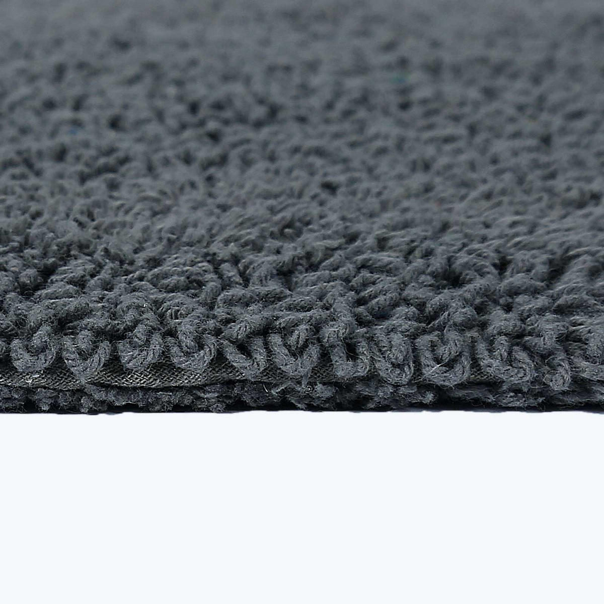 BADEMATTE 40/100 cm, 100% Baumwolle, wendbar - Grau, Textil (40/100cm) - Homescapes