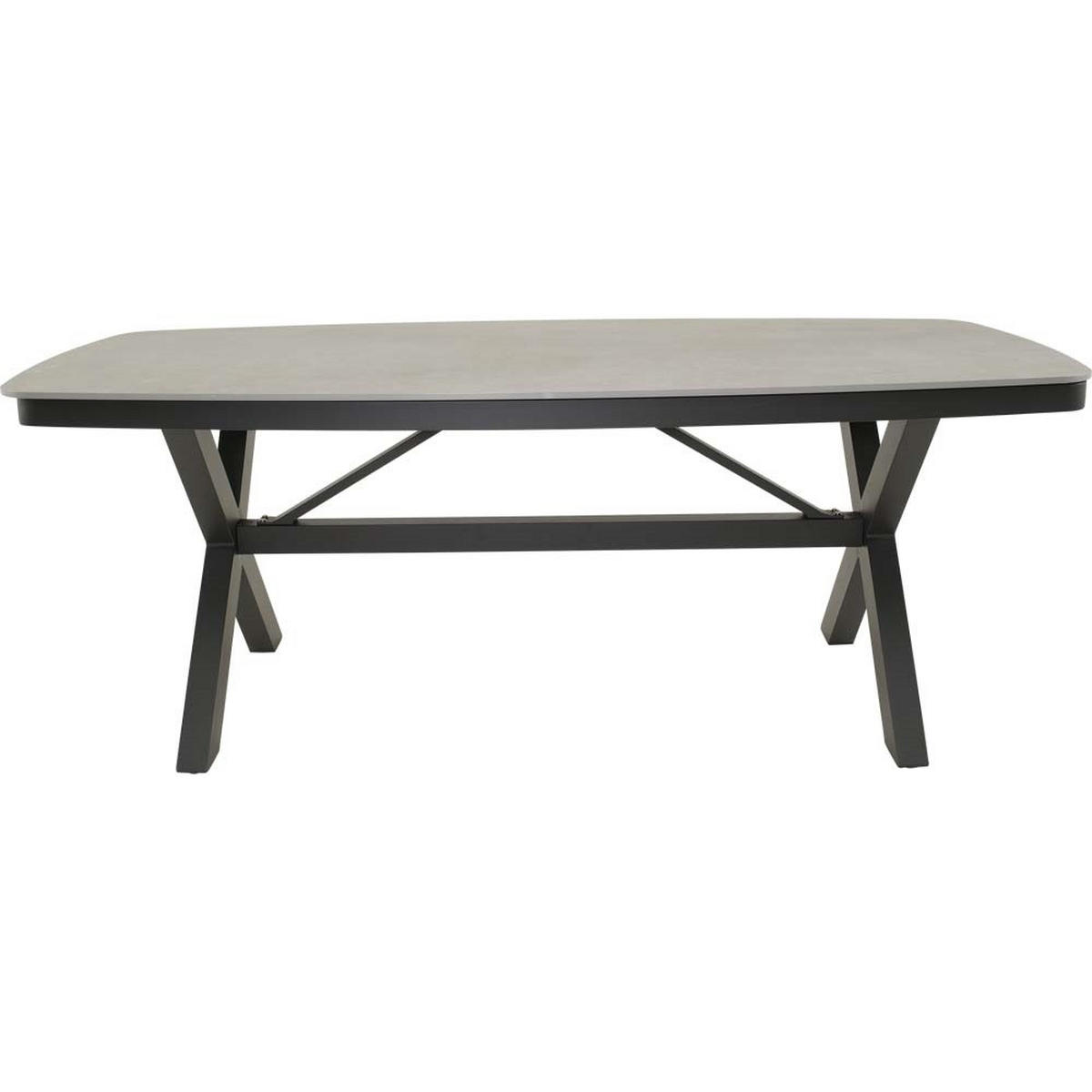 GARTENTISCH Davos - Grau - 200/100/74 cm - Grau, Metall (200/100/74cm) - Lesli Living
