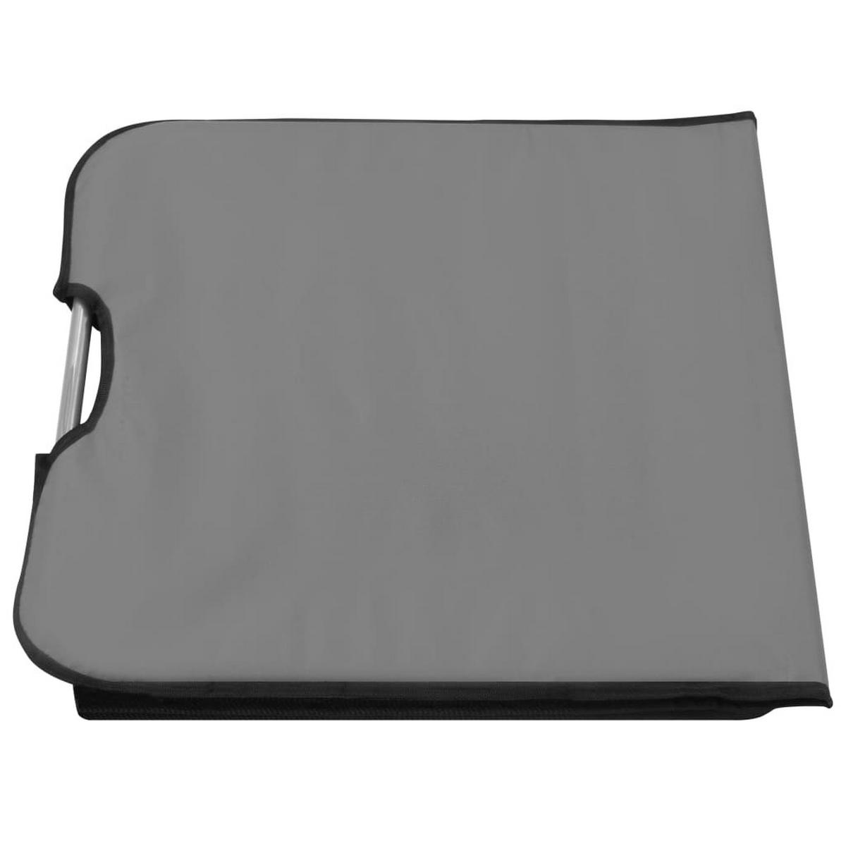KLAPPBARE Strandmatte 2Er Set Stahl Und Stoff Grau - Grau, Textil (53/47/56cm) - vidaXL