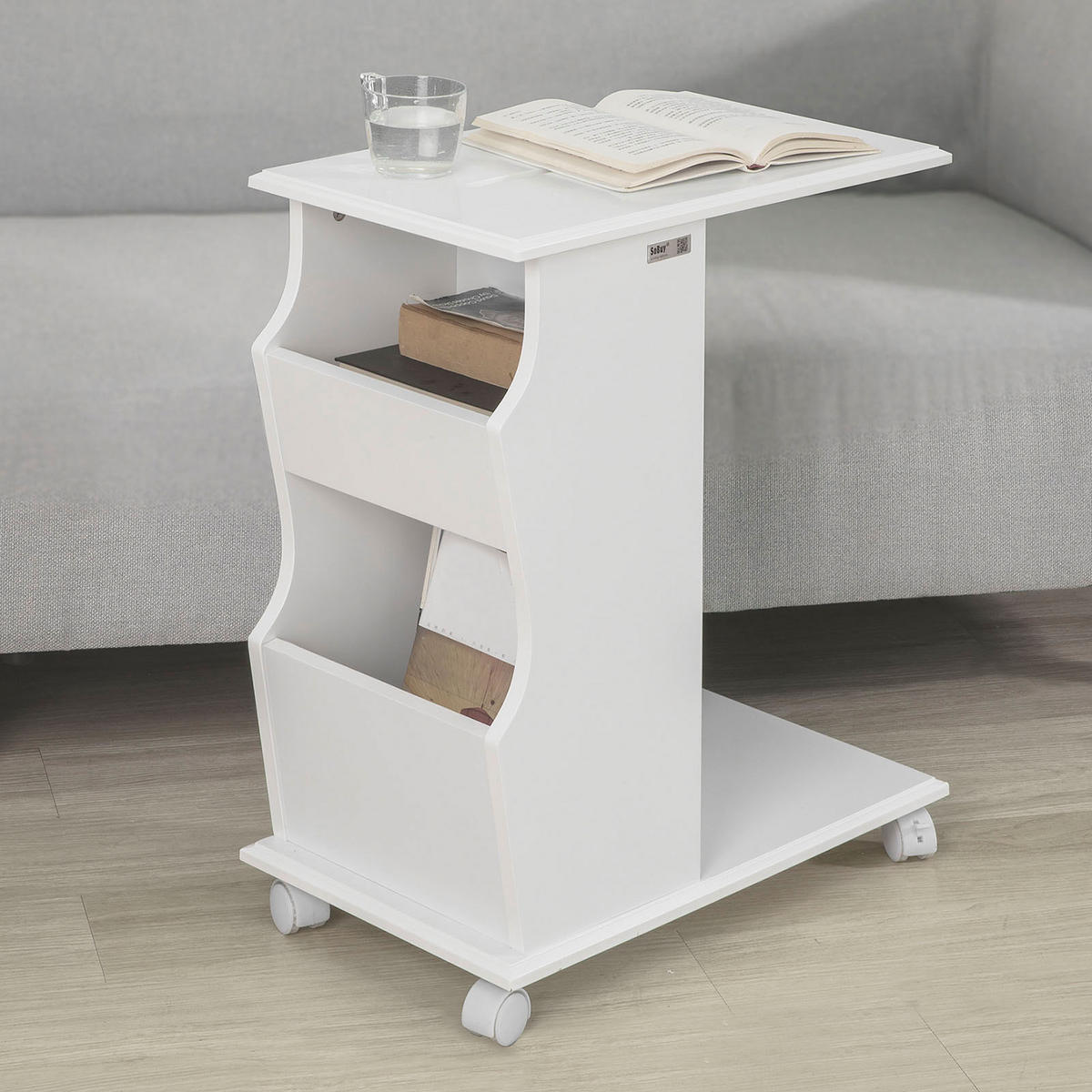 BEISTELLTISCH Weiß - Weiß, Holzwerkstoff (31/53/63cm) - SoBuy