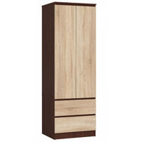 KLEIDERSCHRANK Wengefarben, Sonoma Eiche 60x51x180 cm - Wengefarben/Sonoma Eiche, Holzwerkstoff (60/180/51cm) - Akord