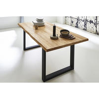 ESSTISCH RICHARD - Beige/Schwarz, Holz/Metall (100/300/77cm) - SAM