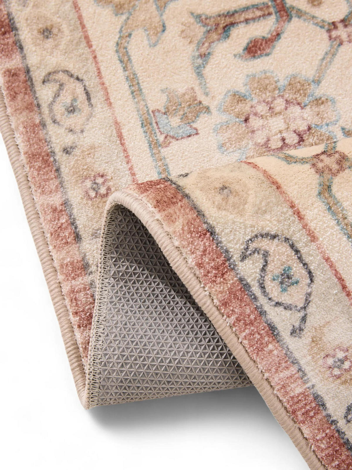 VINTAGE-TEPPICH Miray waschbar 120/170 cm - Rot/Multicolor, Kunststoff (120/170cm) - benuta Nest