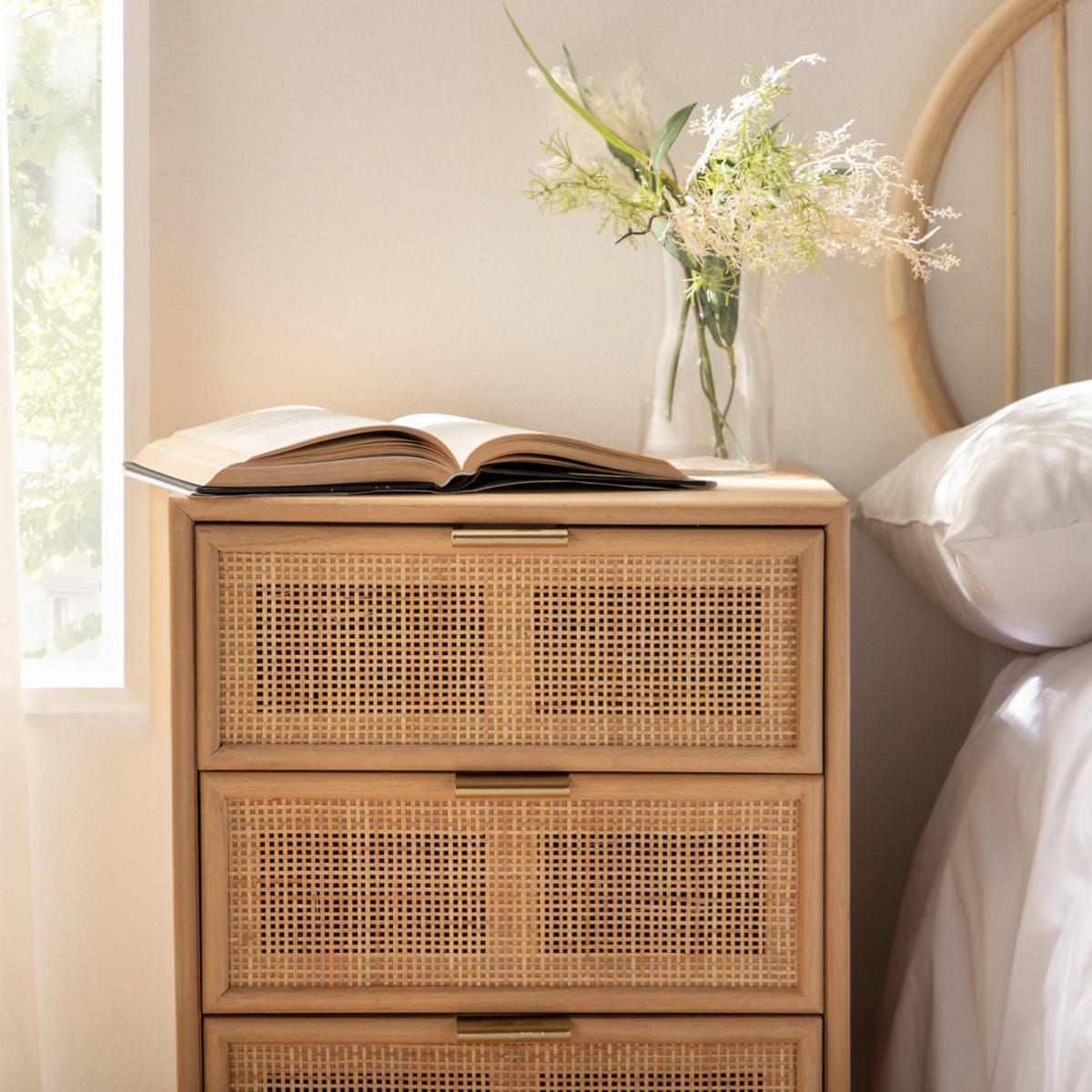 NACHTTISCH 3 SCHUBLADEN Alis Natürlich 42 cm x 71 cm - Naturfarben, Holzwerkstoff (42/71/35cm)