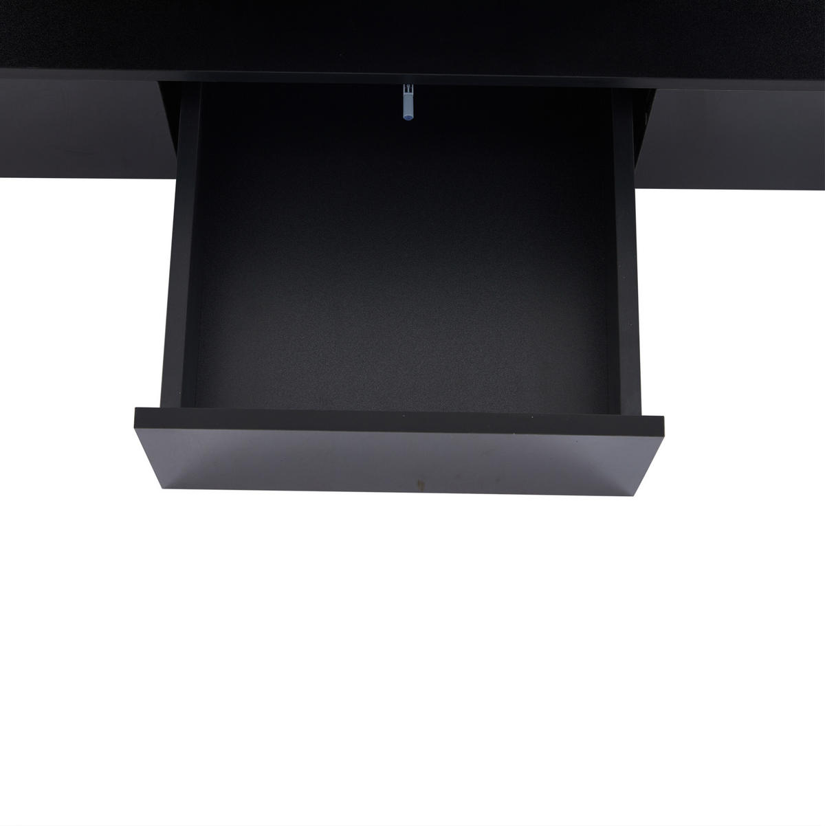 COUCHTISCH 100/50/39 cm mit LED-Beleuchtung, Hochglanz und 1 Schublade - Schwarz, Holzwerkstoff (100/50/39cm) - Flora Grace