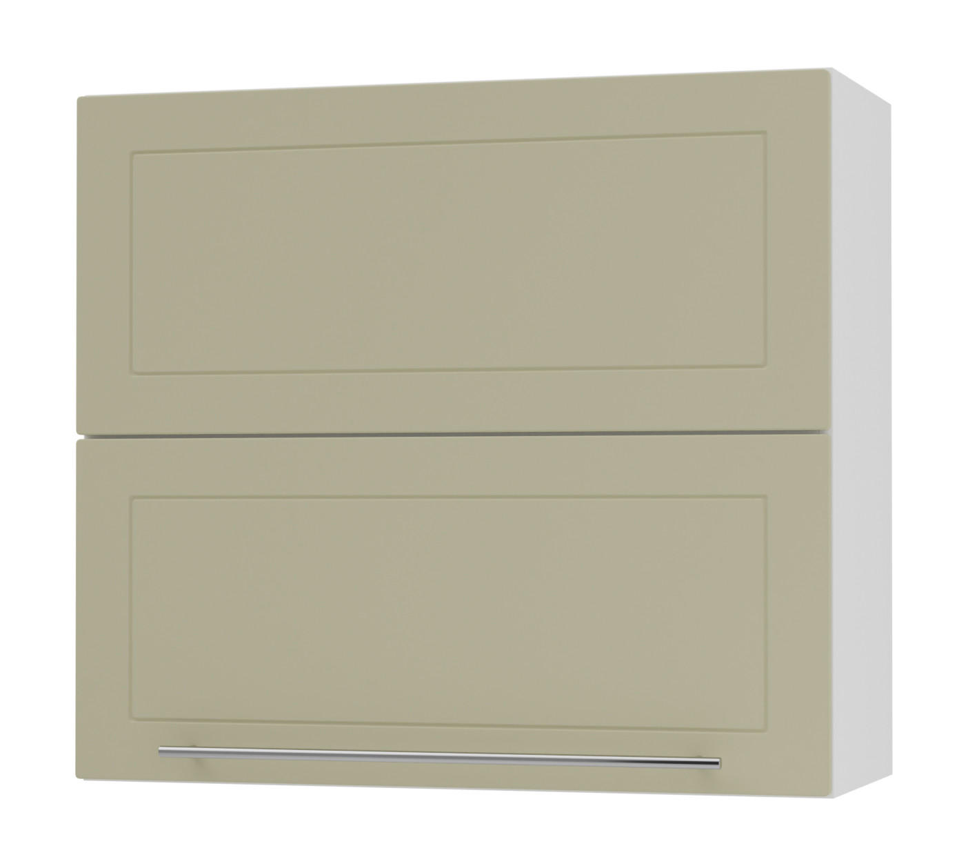 KÜCHENHÄNGESCHRANK Kvantum W8B/80 Vanille Matt / Weiß Matt 80 / 32,5 / 72cm - Creme/Weiß, Holz/Holzwerkstoff (80/72/32.5cm) - Feldmann-Wohnen