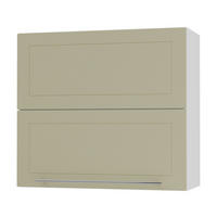 KÜCHENHÄNGESCHRANK Kvantum W8B/80 Vanille Matt / Weiß Matt 80 / 32,5 / 72cm - Creme/Weiß, Holz/Holzwerkstoff (80/72/32.5cm) - Feldmann-Wohnen