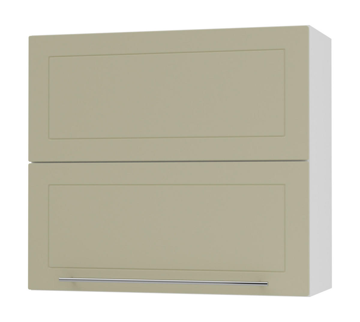 KÜCHENHÄNGESCHRANK Kvantum W8B/80 Vanille Matt / Weiß Matt 80 / 32,5 / 72cm - Creme/Weiß, Holz/Holzwerkstoff (80/72/32.5cm) - Feldmann-Wohnen