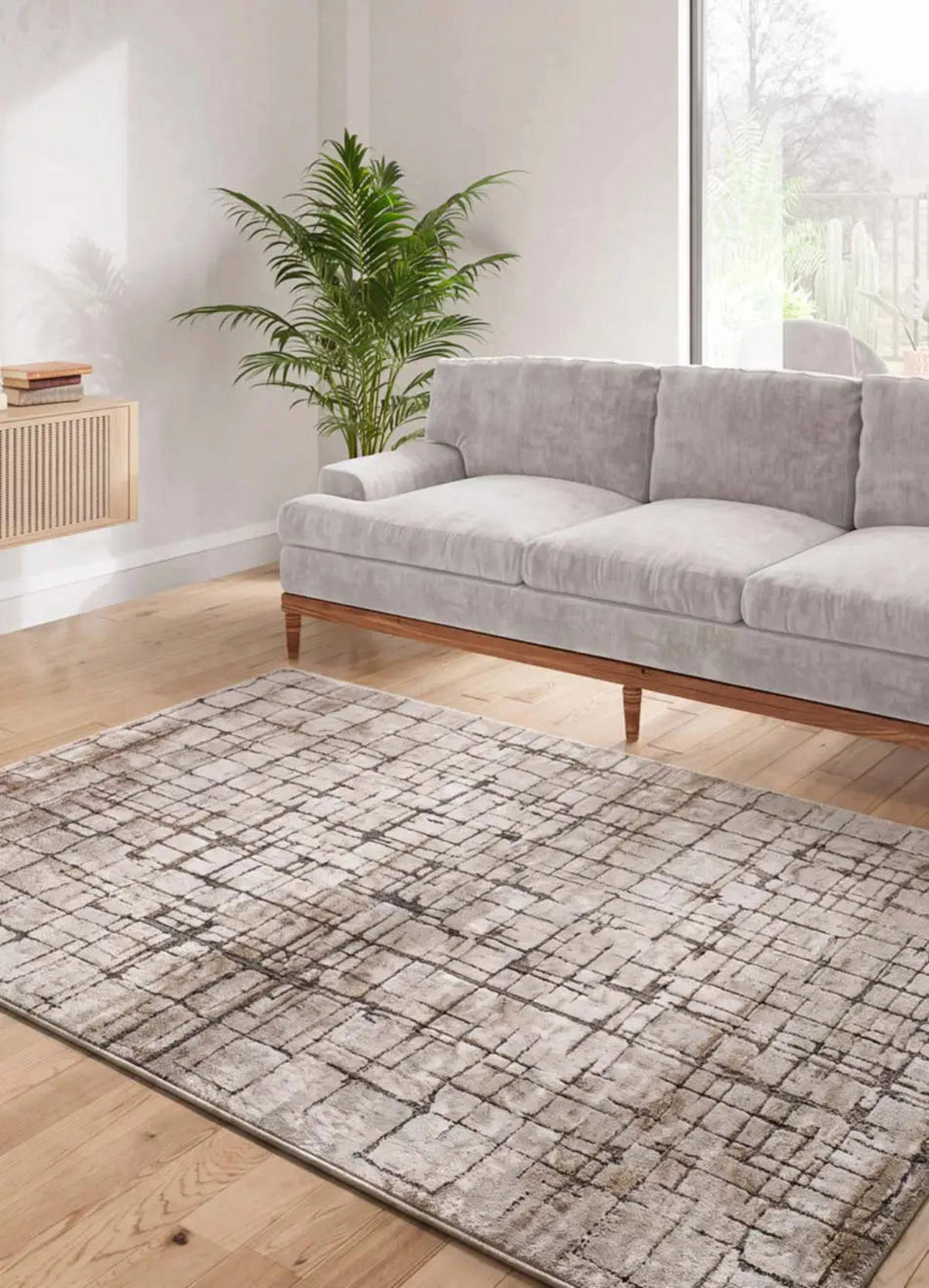 KURZFLORTEPPICH Creme / Braun Ceres 160/235 cm - Creme, Naturmaterialien/Textil (160/235cm) - Atticgo
